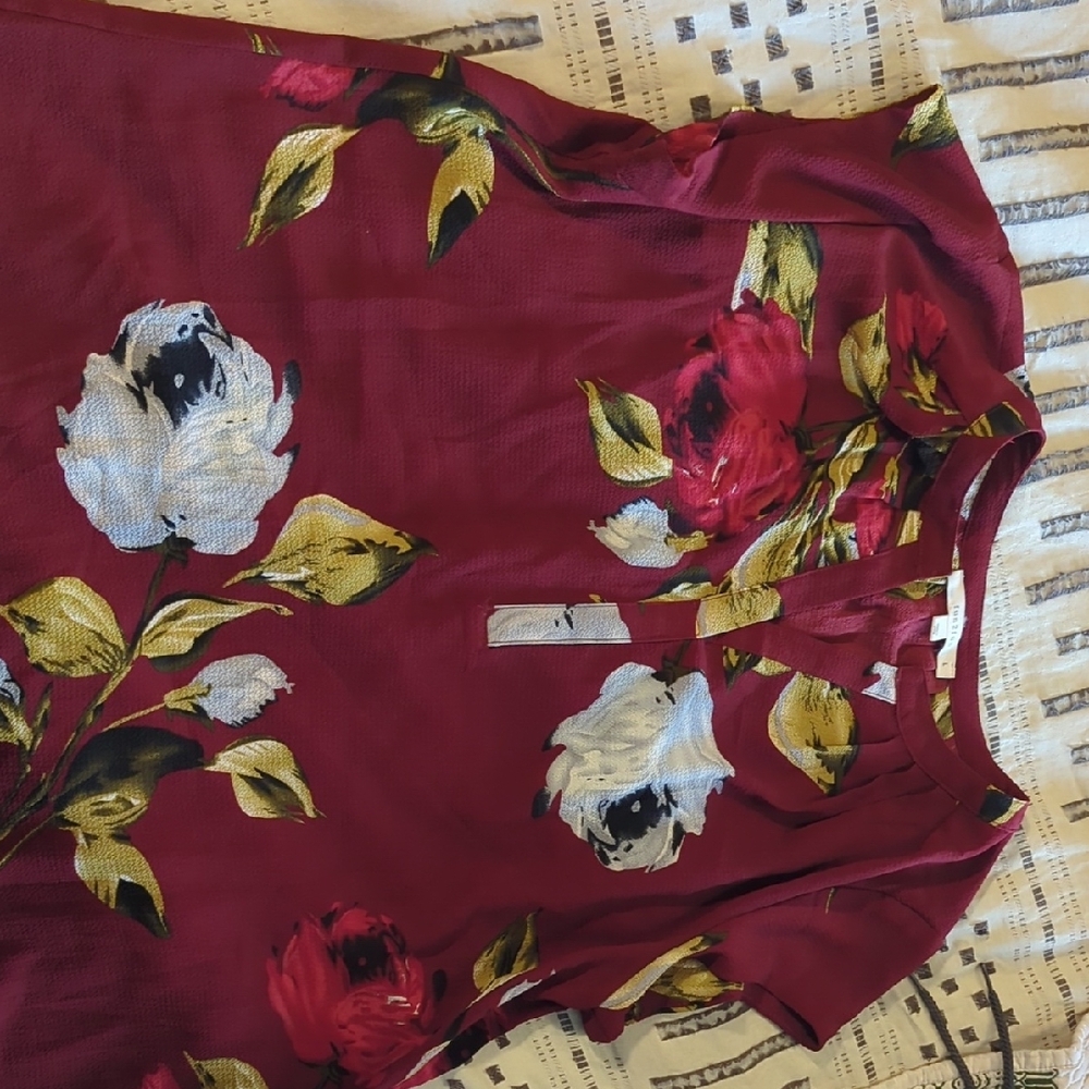 Fun2Fun Walden Split Neck Blouse